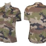 Chemises kaki camouflage à manches courtes à manches courtes look militaire pour homme 