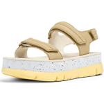 Sandales beiges en cuir en cuir Pointure 35 look fashion pour femme en promo 