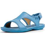 Sandales plates bleues pour pieds étroits Pointure 41 look fashion pour femme en promo 