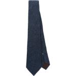 Cravates Canali bleues en tweed à motif papillons Tailles uniques pour homme 