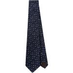 Cravates en soie Canali bleu marine à logo à motif papillons Tailles uniques pour homme 