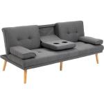 Canapés en tissu gris foncé en bois inspirations zen avec dossier réglable 3 places scandinaves 