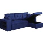 Canapé d'angle convertible/réversible 'Axel' - 3 places - Bleu