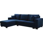 Canapé d'angle réversible en tissu 'Lucas' - 5 places - Bleu