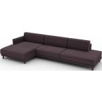 Canapé d'angle Velours - Violet, design épuré, canapé en L ou angle, élégant avec méridienne ou coin - 332 x 75 x 162 cm, modulable