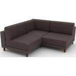 Canapé en cuir - Marron café Cuir Végan, lounge, esprit club ou cosy avec toucher chaleureux, 174x 75 x 174 cm, modulable