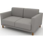 Canapé - Grège, modèle épuré, canapé pour salon, en tissu avec pieds personnalisables - 144 x 75 x 98 cm, modulable