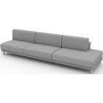 Canapé - Gris Clair, modèle épuré, canapé pour salon, en tissu avec pieds personnalisables - 320 x 75 x 98 cm, modulable