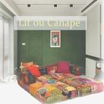 Canapé-lit modulaire à 2 places Tissu Patchwork -HB065 - Multicolore - 140 x 70 x 56 cm