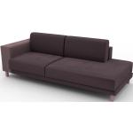 Canapé Velours - Violet, modèle épuré, canapé pour salon, en tissu avec pieds personnalisables - 224 x 75 x 98 cm, modulable