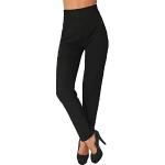 Pantalons taille haute noirs à strass look fashion pour femme 