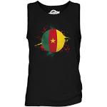 Candymix Cameroun Football Débardeur T-Shirt sans Manche Homme, Taille Large, Couleur Noir