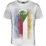 Candymix Comores Pays Drapeau Dégradé T-Shirt Homme, Taille Large, Couleur Bianco