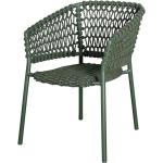 Chaises de jardin aluminium Cane-line vert foncé en aluminium 