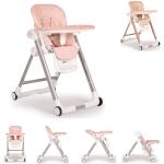 Chaise haute pour bébé de 6 à 48 mois avec harnais de sécurité rose et  blanc Vida XL - Habitium®