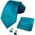 Cravates de mariage turquoise à rayures à motif papillons Tailles uniques look fashion pour homme 