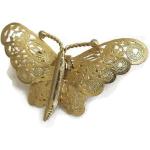 Broches en or à motif papillons look vintage pour femme 
