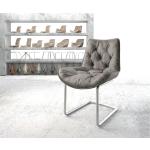 Chaises design DELIFE Taimi-Flex gris acier en acier 