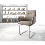 Chaises design DELIFE Zoa-Flex taupe en acier 