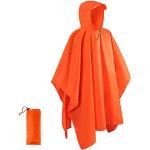 Vestes de randonnée orange imperméables à capuche look militaire 