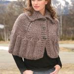 Ponchos marron clair en laine Taille 3 XL pour femme 