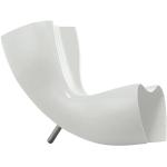 CAPPELLINI fauteuil FELT CHAIR (Blanc brillant - Fibre de verre et aluminium poli naturel)