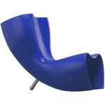 CAPPELLINI fauteuil FELT CHAIR (Bleu brillant - Fibre de verre et aluminium poli naturel)