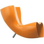 CAPPELLINI fauteuil FELT CHAIR (Orange brillant - Fibre de verre et aluminium poli naturel)