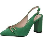 Escarpins Caprice verts en cuir en cuir Pointure 37,5 avec un talon entre 7 et 9cm look fashion pour femme en promo 