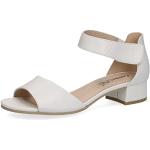 Sandales à talons Caprice blanches en cuir Pointure 37,5 avec un talon entre 3 et 5cm look fashion pour femme 