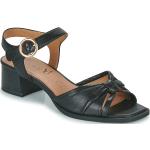 Sandales Caprice noires en cuir en cuir Pointure 40 avec un talon entre 3 et 5cm pour femme en promo 