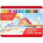 Caran D'Ache Neocolor I - Crayons Pastels cire soluble dans l'eau - Boîte de 40