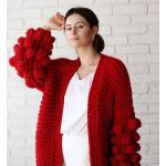 Cardigans rouges en laine Tailles uniques pour femme 