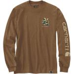 Carhartt Camo Logo Graphic Manches longues, brun, taille L