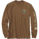 Carhartt Camo Logo Graphic Manches longues, brun, taille M