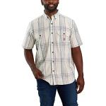 Chemises Carhartt marron à carreaux en coton à manches courtes à manches courtes Taille XL look casual pour homme 