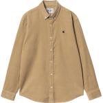 Carhartt - Chemise côtelée - L/S Madison Fine Cord Shirt Sable / Black en Coton - Taille L - Beige