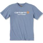 T-shirts col roulé Carhartt bleues claires à logo à col roulé Taille M look fashion pour homme 