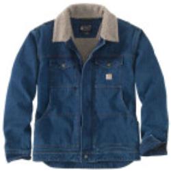 Carhartt Denim-Sherpa, veste en jean XXL Bleu (H87) Bleu (H87)