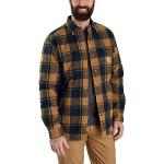 Carhartt Flannel Relaxed Fit Sherpa Lined Shirt, Marron Carhartt, M