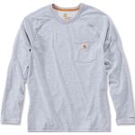 Chemises Carhartt Force grises en jersey à manches longues résistant aux tâches à manches longues Taille M pour homme 