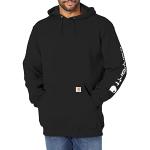 Carhartt Midweight Sleeve Hooded Sweatshirt Workwear Original Fit Pull à Capuche avec Logo sur la Manche Noir Taille S, Black, S Homme