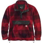 Carhartt Relaxed Fit Plaid, pull-over en polaire XL Rouge Foncé/Rouge Rouge Foncé/Rouge