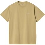 Carhartt - T-shirt en coton - S/S Script Embroidery T-Shirt Agate / White - Taille L - Beige