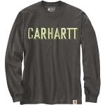 T-shirts Carhartt kaki en jersey à manches longues à manches longues à col rond Taille M look casual pour homme en promo 