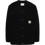 Chemises Carhartt Work In Progress noires à manches longues à manches longues à col en V pour homme 