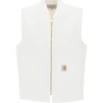 Vestes zippées Carhartt Work In Progress blanches en toile bio éco-responsable Taille XL pour homme 