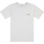 Carhartt Wip S/S American Script T-Shirt, Ash Heather, T-Shirts, I029007.48200 S