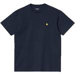 T-shirts Carhartt Chase bleu nuit à manches courtes à manches courtes Taille S look fashion pour homme 