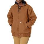 Carhartt Women's Active Jacket WJ130 (Regular and Plus Sizes), Brown, Large